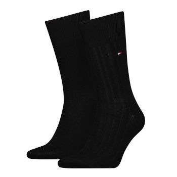 Tommy Hilfiger Legwear Tommy Hilfiger Strømper 2P Fil D Ecosse Rib Socks Sort Str 39/42 Herre