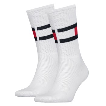 Tommy Hilfiger Legwear Tommy Hilfiger Strømper Flag Sock Hvid Str 43/46