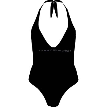 Tommy Hilfiger Halter One Piece Swimsuit Sort X-Large Dame