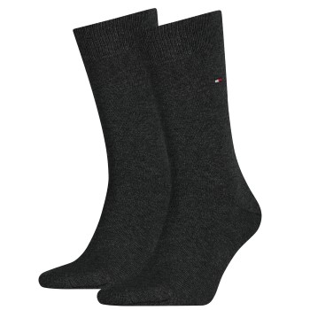 Tommy Hilfiger Legwear Tommy Hilfiger Strømper 2P Men Classic Sock Mørkgrå  Str 39/42 Herre