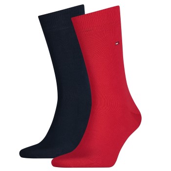 Tommy Hilfiger Legwear Tommy Hilfiger Strømper 2P Men Classic Sock Blå/Rød Str 43/46 Herre