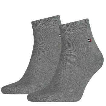 Tommy Hilfiger Legwear Tommy Hilfiger Strømper 2P Men Quarter Sock Grå Str 39/42 Herre