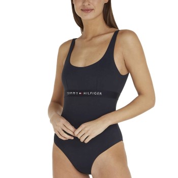 Tommy Hilfiger One Piece Swimsuit Marineblå Large Dame