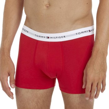 Tommy Hilfiger 3P Signature Essential Cotton Trunk Rød/Blå bomuld Small Herre