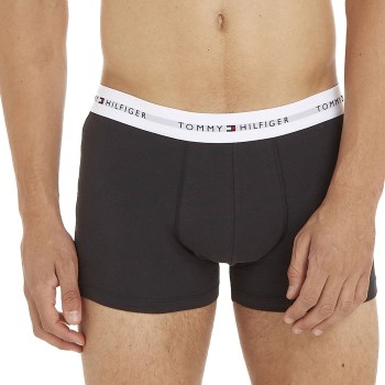 Tommy Hilfiger 3P Signature Essential Cotton Trunk Sort/Hvid bomuld Medium Herre