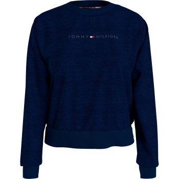 Se Tommy Hilfiger Tonal Logo Lounge Sweatshirt Mørkblå Small Dame ved Timarco