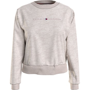 Tommy Hilfiger Tonal Logo Lounge Sweatshirt Beige Small Dame