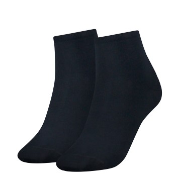 Tommy Hilfiger Legwear Tommy Hilfiger Strømper 2P Women Casual Short Sock Blå Str 39/42 Dame