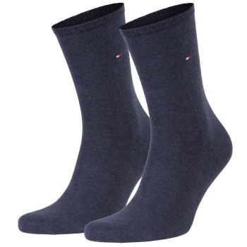 Tommy Hilfiger Legwear Tommy Hilfiger Strømper 2P Women Classic Casual Socks Blå Str 35/38 Dame