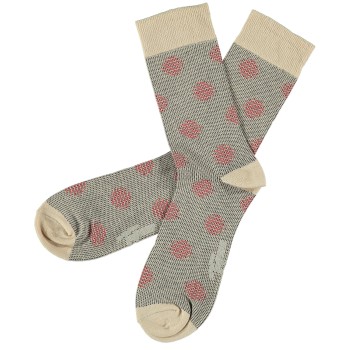 Topeco Strømper Men Cotton Trend Pattern Sock Benhvid Str 41/45 Herre