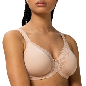 Triumph Bh Modern Lace Cotton Underwire Bra Beige B 90 Dame