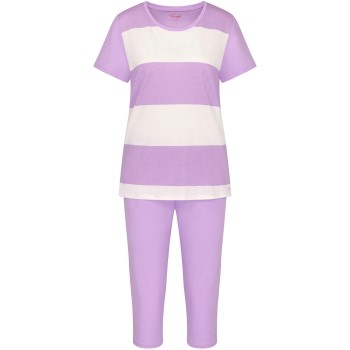 Se Triumph Pyjama Set X 01 Hvid/Violet bomuld 44 Dame ved Timarco