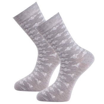 Trofé Trofe Bamboo Flower Socks Strømper 2P Grå Str 35/38 Dame