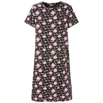 Trofé Trofe Bold Dots Shortsleeve Nightdress Sort mønstret Medium Dame