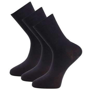 Trofé Trofe Cotton Socks Strømper 3P Sort Str 43/46 Dame