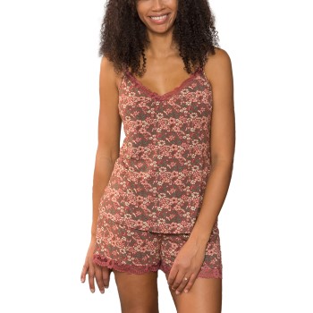 Trofé Trofe Flora Boxer Pyjama Flerfarvet viskose Small Dame