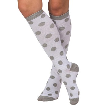 Trofé Trofe Printed Support Socks Strømper Hvid/Grå Str 35/38 Dame