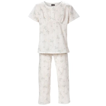 Se Trofé Trofe Romantic Floral Pyjama Hvid bomuld Medium Dame ved Timarco