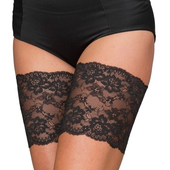 Trofé Trofe Thigh Lace Strømpebukser Sort polyamid Small Dame