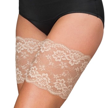 Trofé Trofe Thigh Lace Strømpebukser Beige polyamid Large Dame