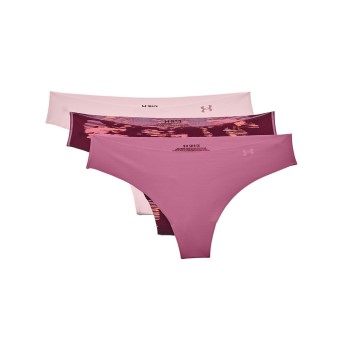 Under Armour Trusser 3P Pure Stretch Thong Rosa Mønster  Large Dame