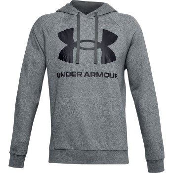 Under Armour Rival Fleece Big Logo Hoodie Grå Medium Herre