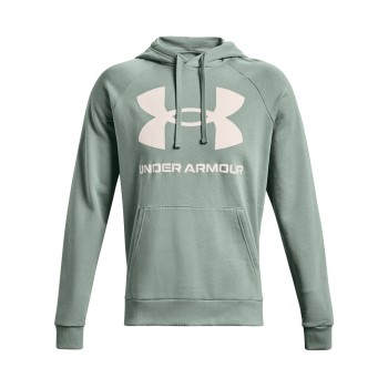 Under Armour Rival Fleece Big Logo Hoodie Lysegrøn Medium Herre