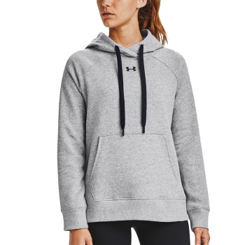 Under Armour Rival Fleece Hoodie Grå Small Dame