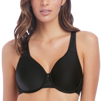 Se Wacoal Bh Basic Beauty Full Figure Underwire Bra Sort polyamid E 90 Dame ved Timarco