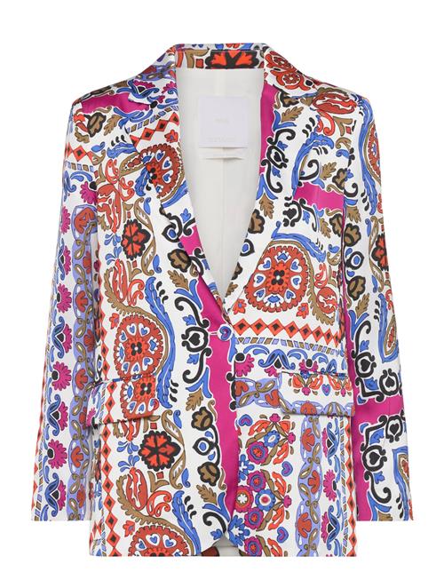 Mango Satin Printed Blazer Mango Patterned