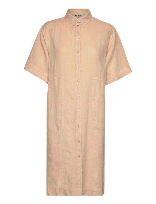 MOS MOSH Mal Linen Shirt Dress MOS MOSH Beige