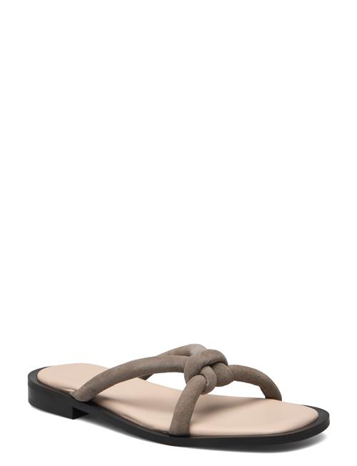 Slfsara Padded Suede Slider Selected Brown
