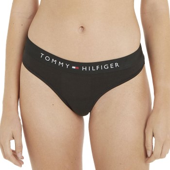 Tommy Hilfiger Trusser Thongs Sort økologisk bomuld Medium Dame