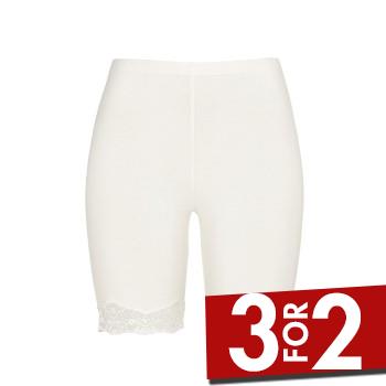 Damella Bamboo Lace Shorts Hvid uld X-Large Dame