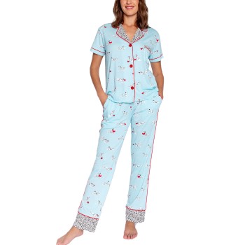 PJ Salvage Dalamatian Dog Pyjama Blå Large Dame