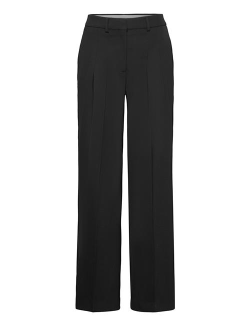 Calvin Klein Wool Twill Pleated Straight Pant Calvin Klein Black