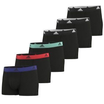 adidas 6P Active Flex Cotton Trunks Sort bomuld Small Herre