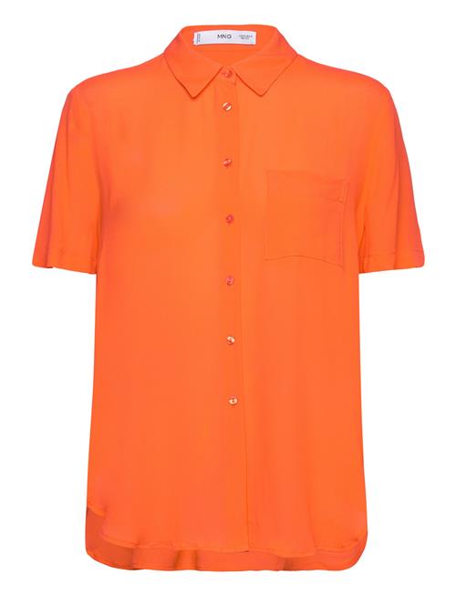 Mango Pocket Over Shirt Mango Orange