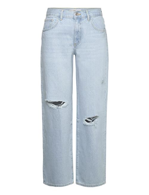 Mango Decorative Ripped Wideleg Jeans Mango Blue