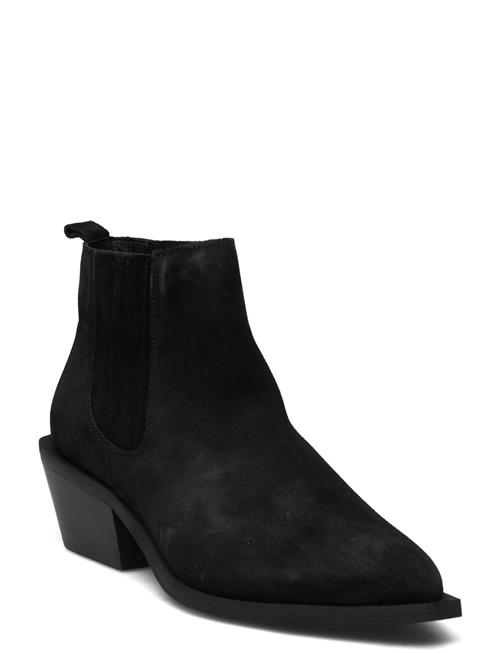 Bianco Biamona Western Boot Low Chelsea Suede Bianco Black