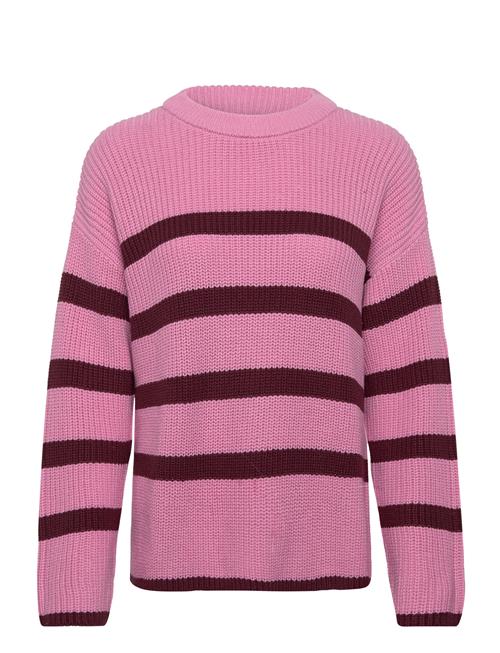 Se Selected Femme Slfbloomie Ls Knit O-Neck Noos Selected Femme Pink ved Booztlet