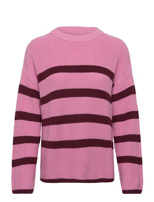 Slfbloomie Ls Knit O-Neck B Selected Femme Pink