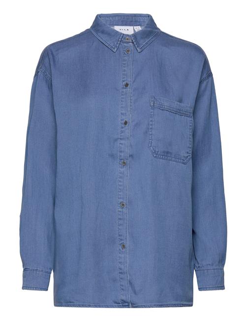 Vila Vibista L/S Over Shirt/Su - Noos Vila Blue