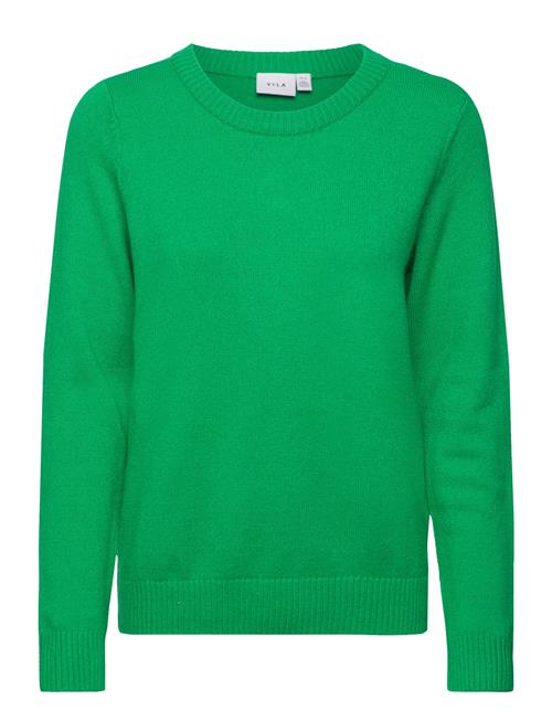 Se Vila Viril O-Neck L/S Knit Top - Noos Vila Green ved Booztlet