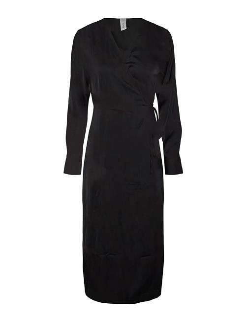 Yaspella Ls Wrap Midi Dress S. Noos YAS Black