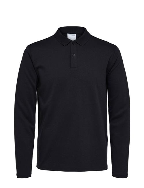 Se Selected Homme Slhslim-Toulouse Ls Polo B Noos Selected Homme Black ved Booztlet