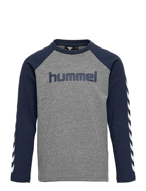 Se Hummel Hmlboys T-Shirt L/S Hummel Blue ved Booztlet