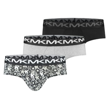 Michael Kors 3P Fashion Low Rise Brief Sort/Hvid bomuld Large Herre