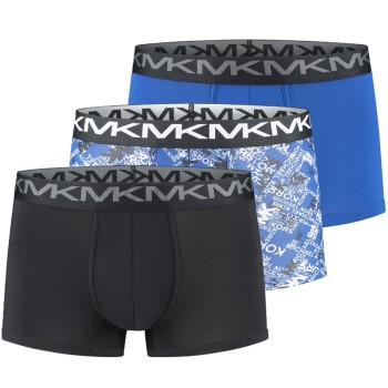 Michael Kors 3P Stretch Factor Trunks Sort/Marine/Hvid bomuld Medium Herre