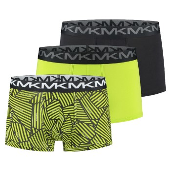 Michael Kors 3P Stretch Factor Trunks Sort/Gul bomuld Medium Herre